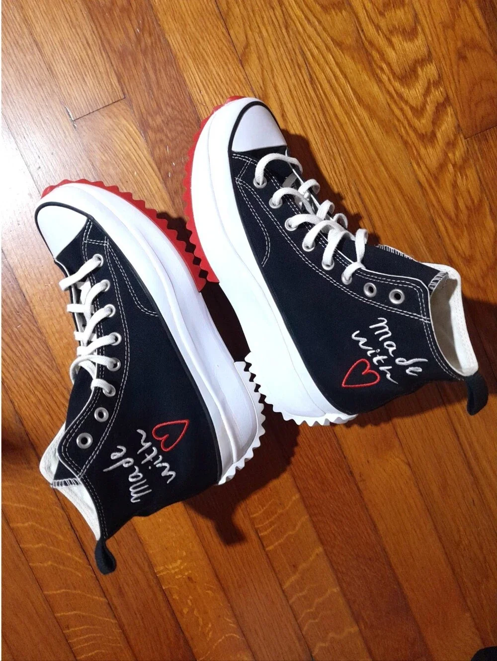 Converse Run Star Hike Platform Embroidered Valentines Day Womens 10.5